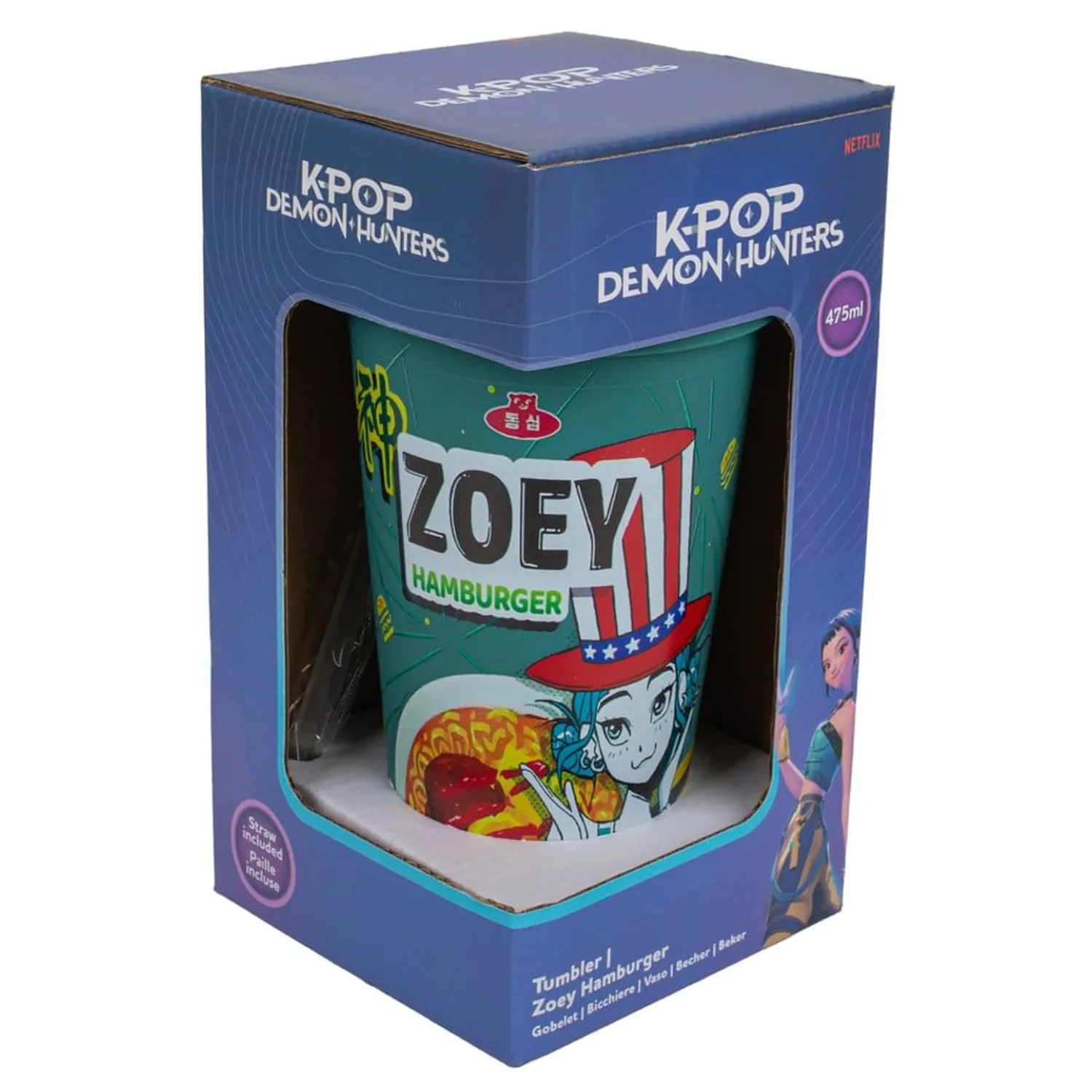KPop Demon Hunters Tumbler Zoey Hamburger poza produsului