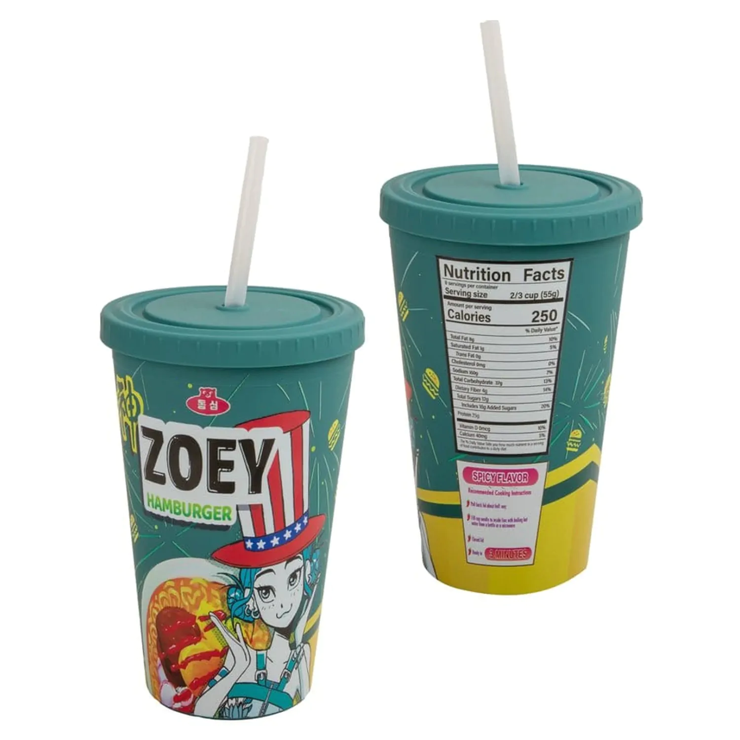 KPop Demon Hunters Tumbler Zoey Hamburger poza produsului