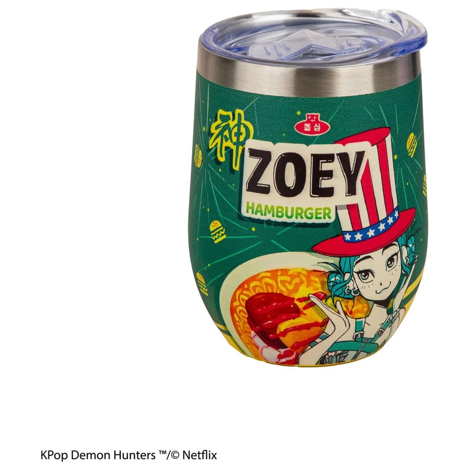 KPop Demon Hunters Cană de călătorie Zoey Hamburger poza produsului