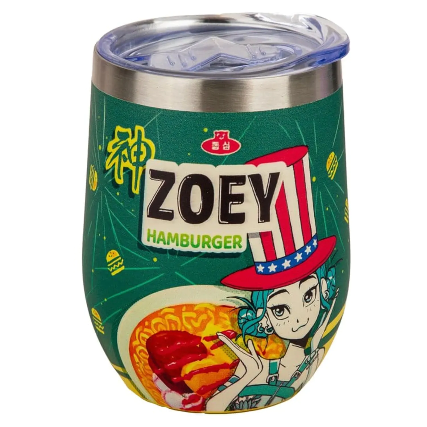 KPop Demon Hunters Cană de călătorie Zoey Hamburger poza produsului