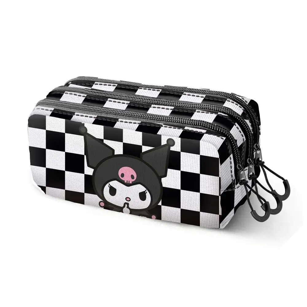 Kuromi Hello Kitty etui triplu pentru creioane poza produsului