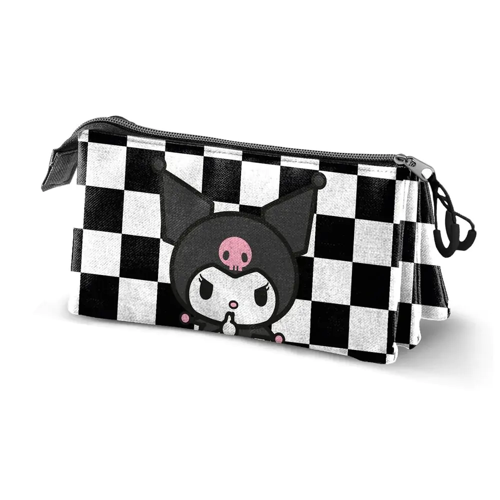 Kuromi Hello Kitty etui triplu pentru creioane poza produsului