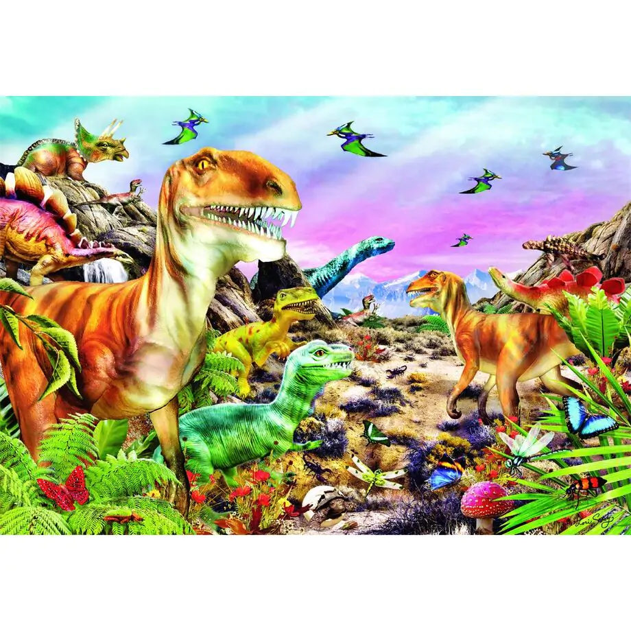 Puzzle Land Of Dinosaurs 104 piese poza produsului