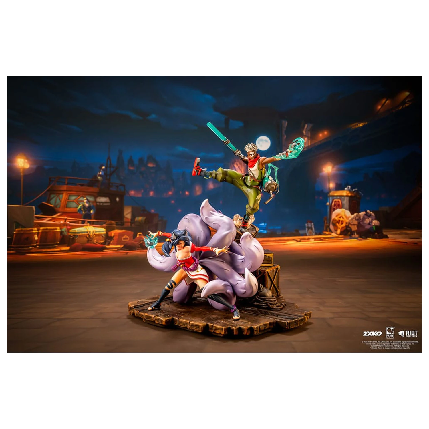 League of Legends Statuie 1/10 2XKO Ekko & Ahri Diorama 30 cm poza produsului