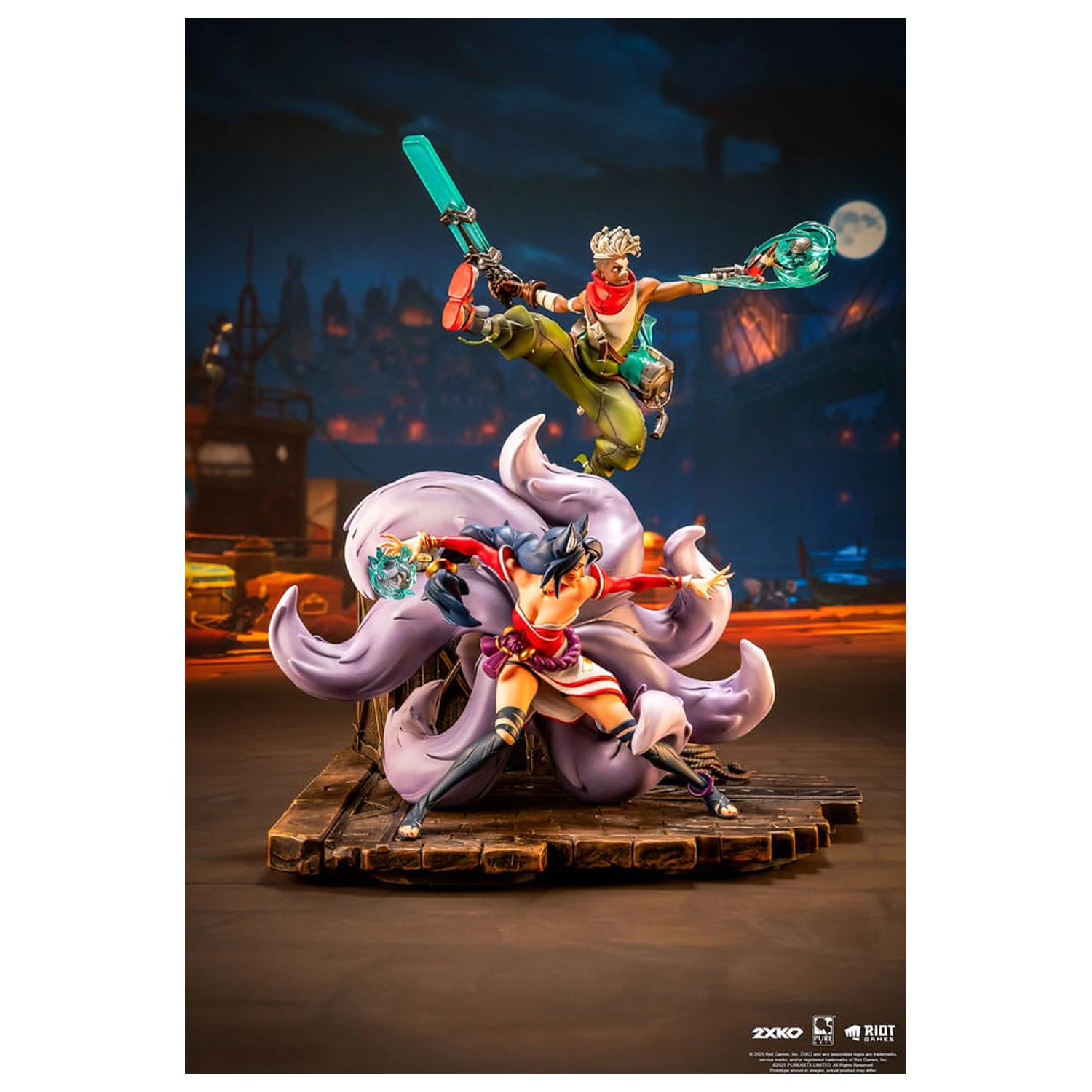 League of Legends Statuie 1/10 2XKO Ekko & Ahri Diorama 30 cm poza produsului
