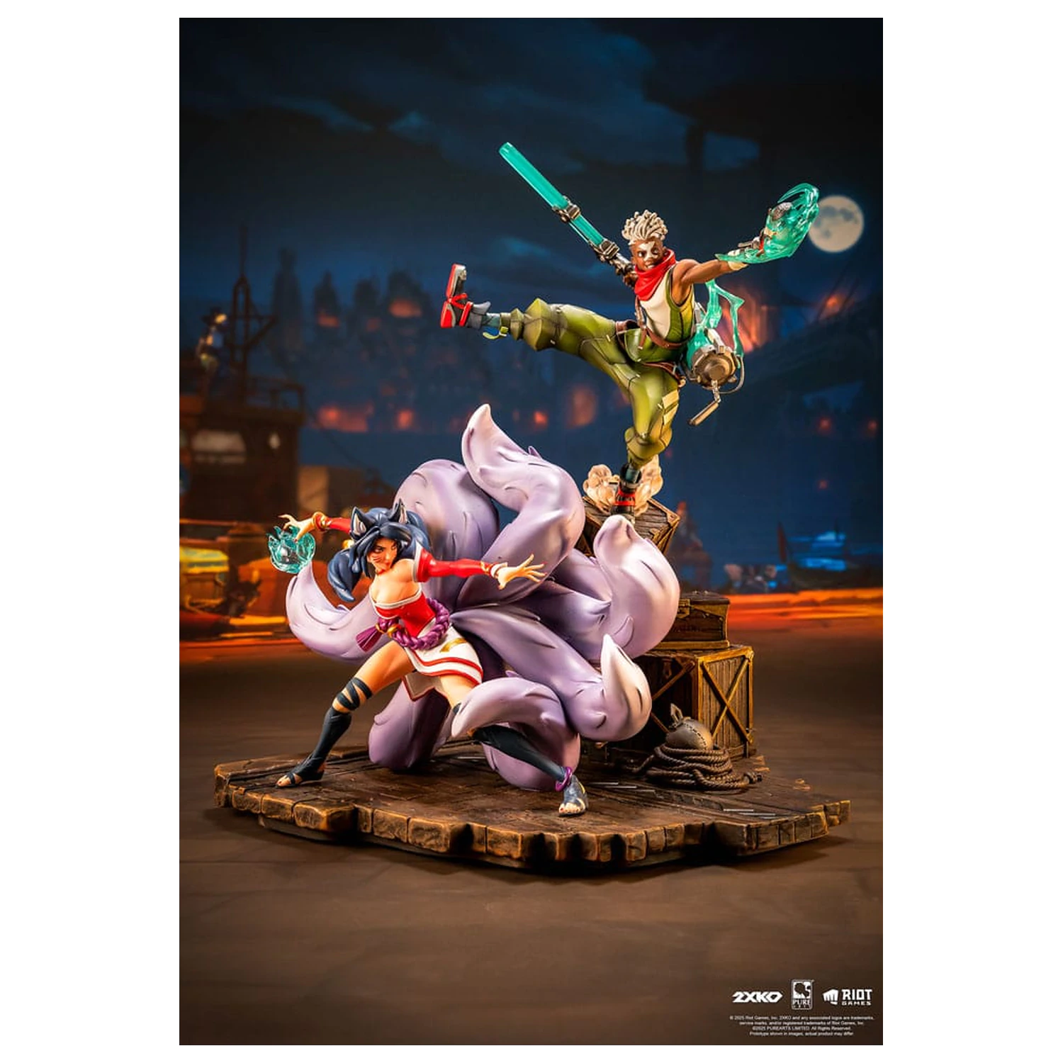 League of Legends Statuie 1/10 2XKO Ekko & Ahri Diorama 30 cm poza produsului