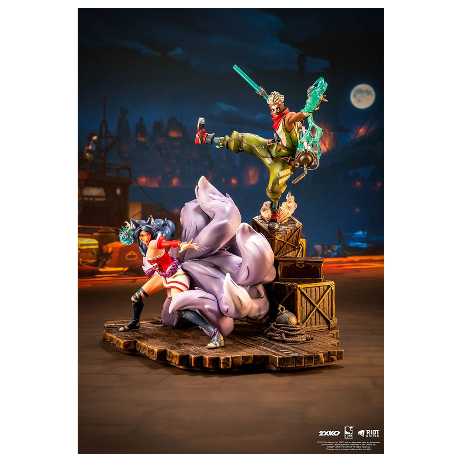 League of Legends Statuie 1/10 2XKO Ekko & Ahri Diorama 30 cm poza produsului