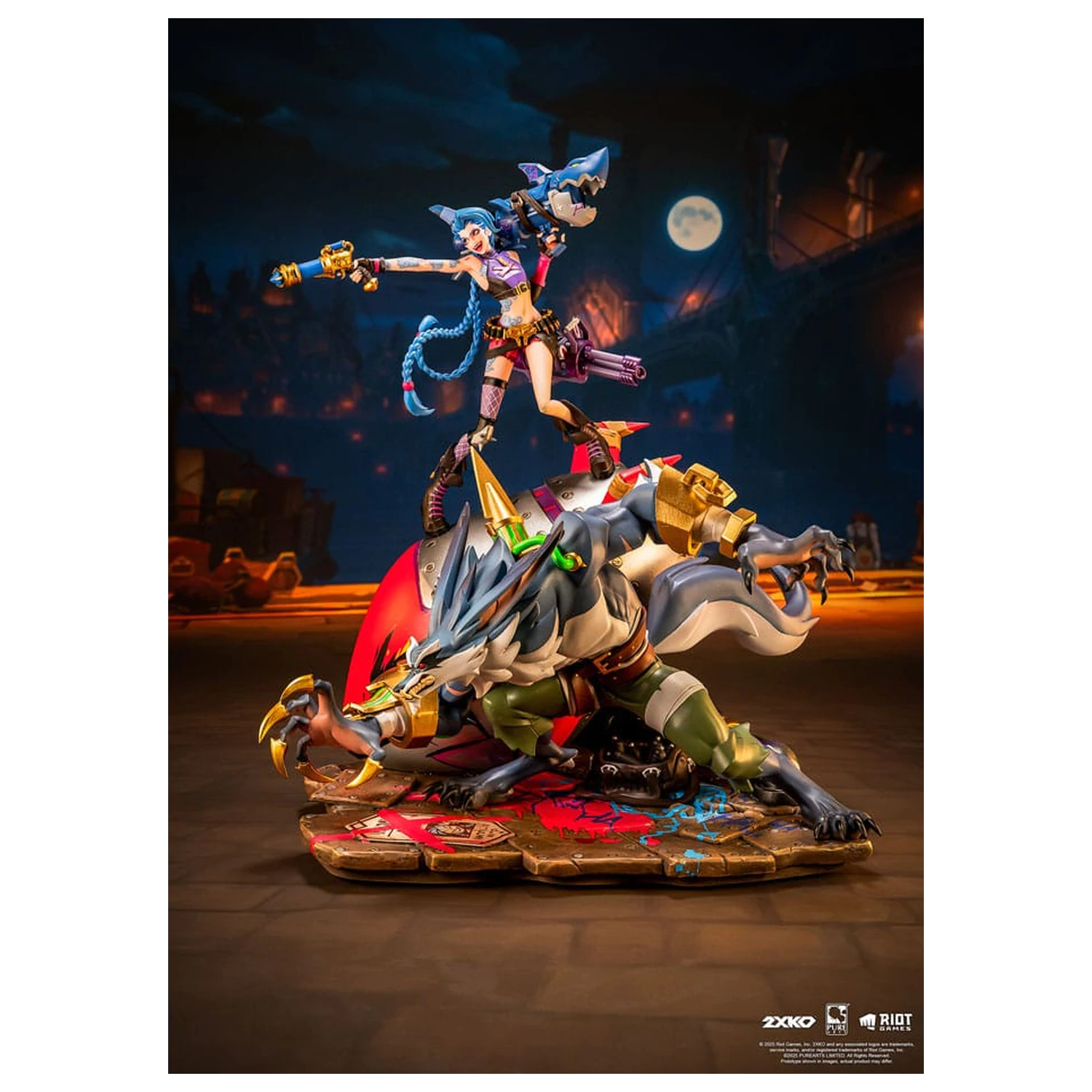 League of Legends Statuie 1/10 2XKO Jinx & Warwick Diorama 37 cm poza produsului