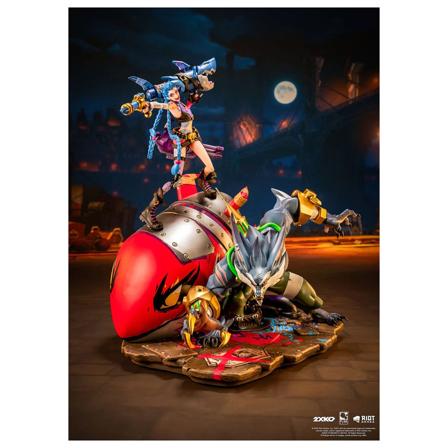 League of Legends Statuie 1/10 2XKO Jinx & Warwick Diorama 37 cm poza produsului