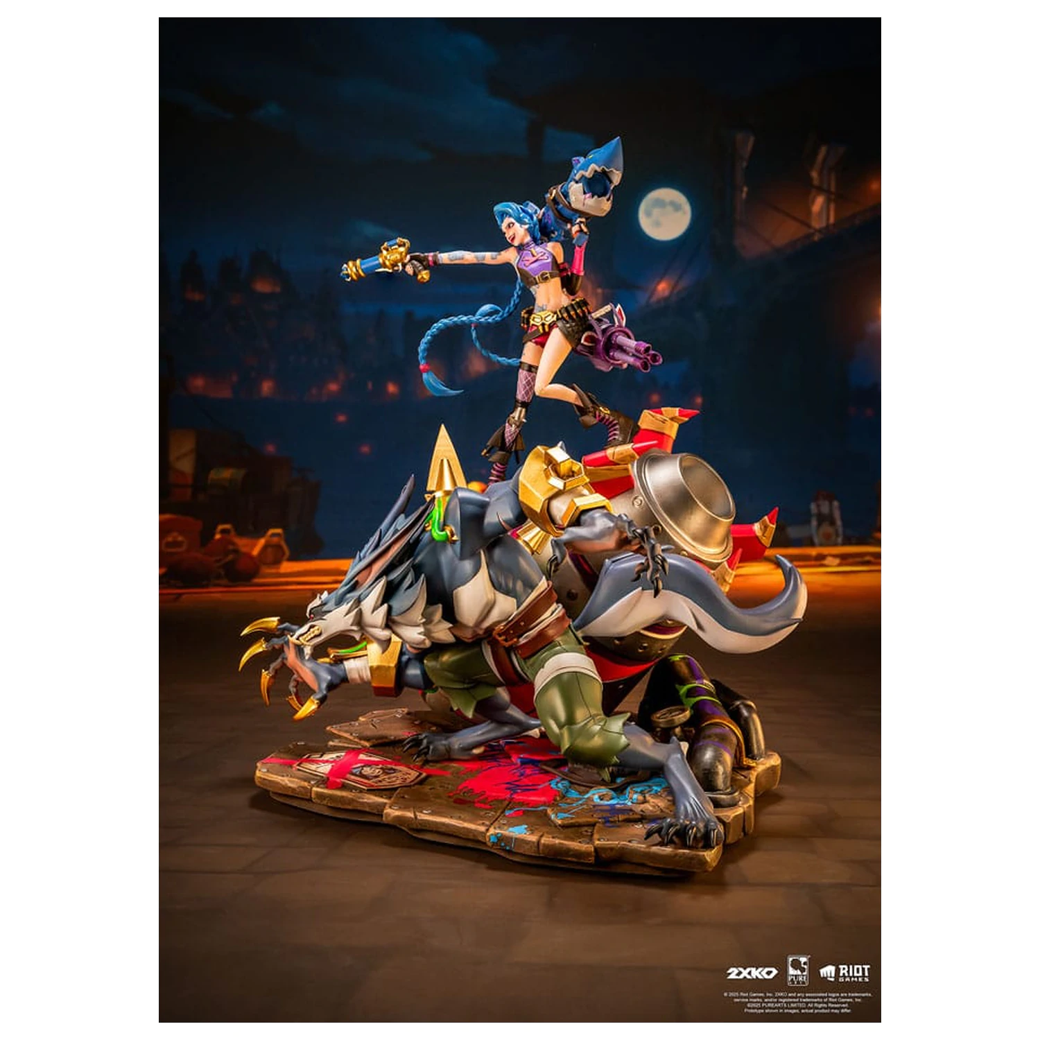 League of Legends Statuie 1/10 2XKO Jinx & Warwick Diorama 37 cm poza produsului