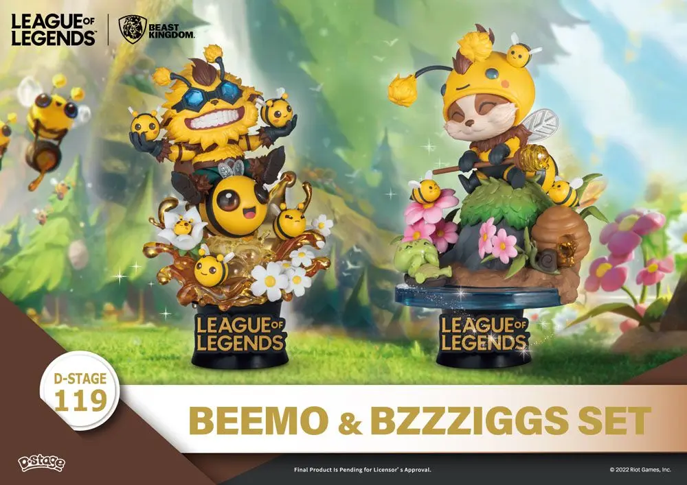 Set dioramă PVC League of Legends D-Stage Beemo & BZZZiggs 15 cm poza produsului