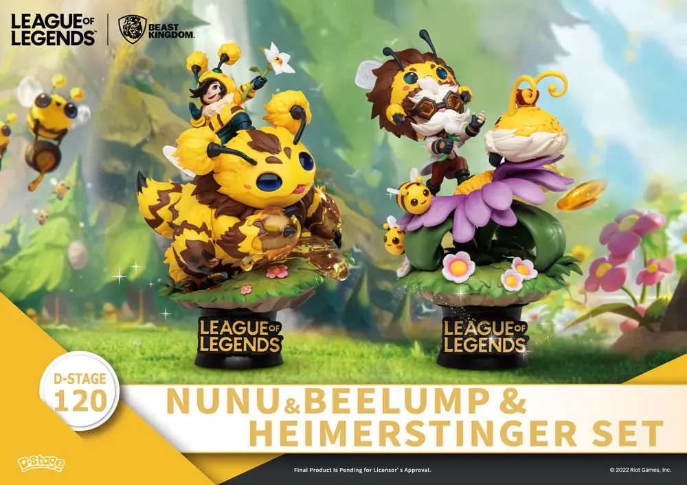 League of Legends D-Stage Set dioramă PVC Nunu &amp; Beelump &amp; Heimerstinger 16 cm poza produsului