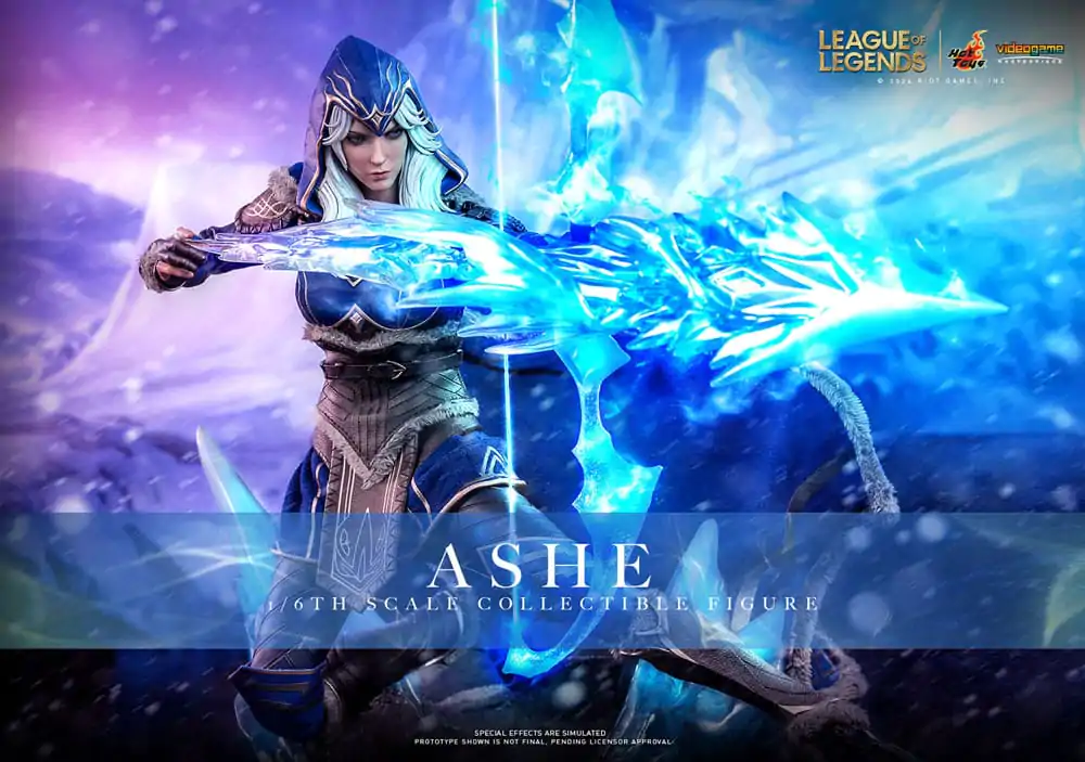 League of Legends Figurina de acțiune de capodoperă Joc Video 1/6 Ashe 28 cm poza produsului