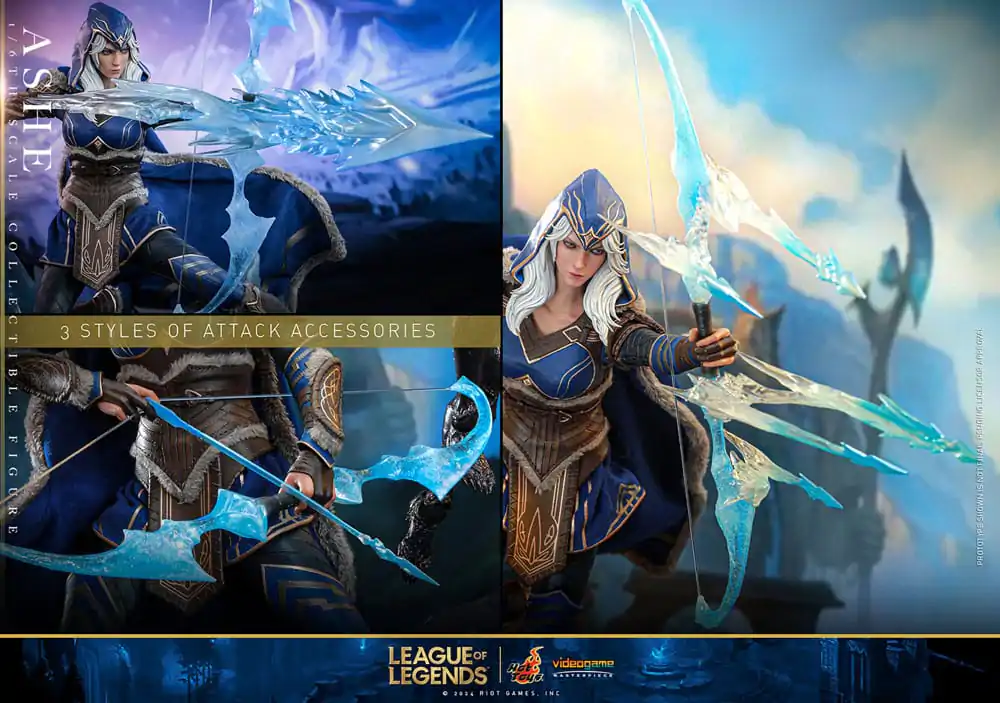 League of Legends Figurina de acțiune de capodoperă Joc Video 1/6 Ashe 28 cm poza produsului