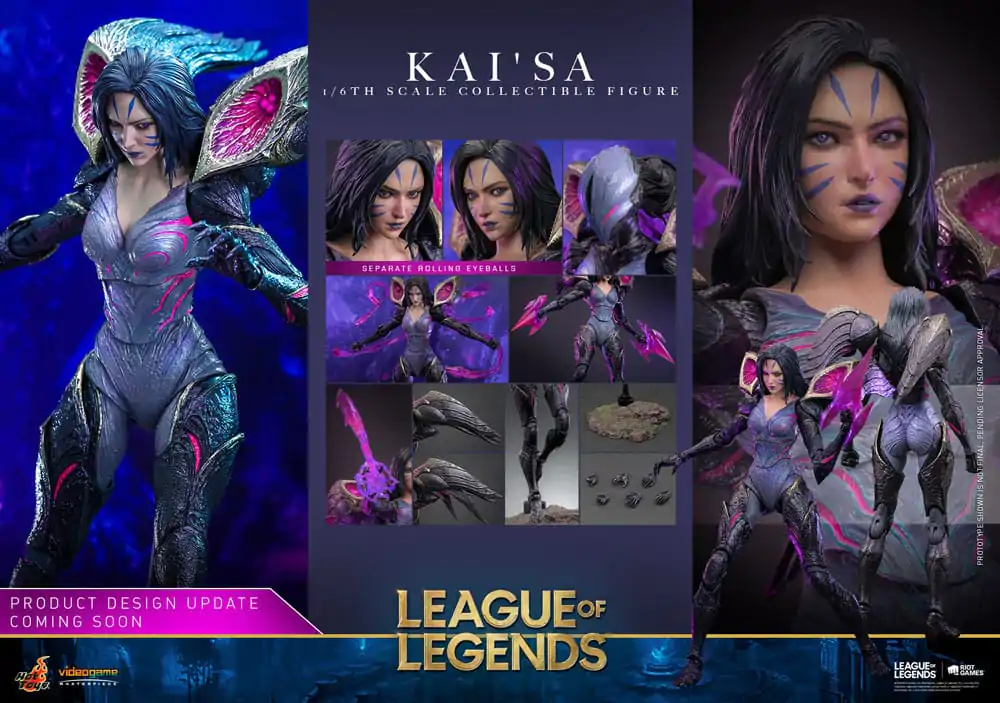 Figurină de acțiune de capodoperă joc video League of Legends 1/6 Kai'Sa 29 cm poza produsului