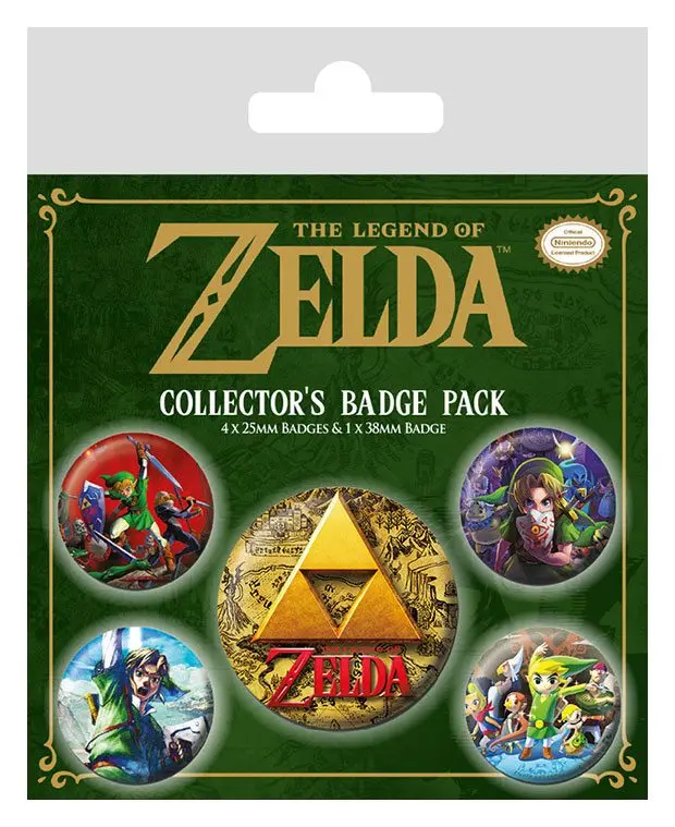Legend of Zelda Pin-Back Butoane Set de 5 Clasice poza produsului