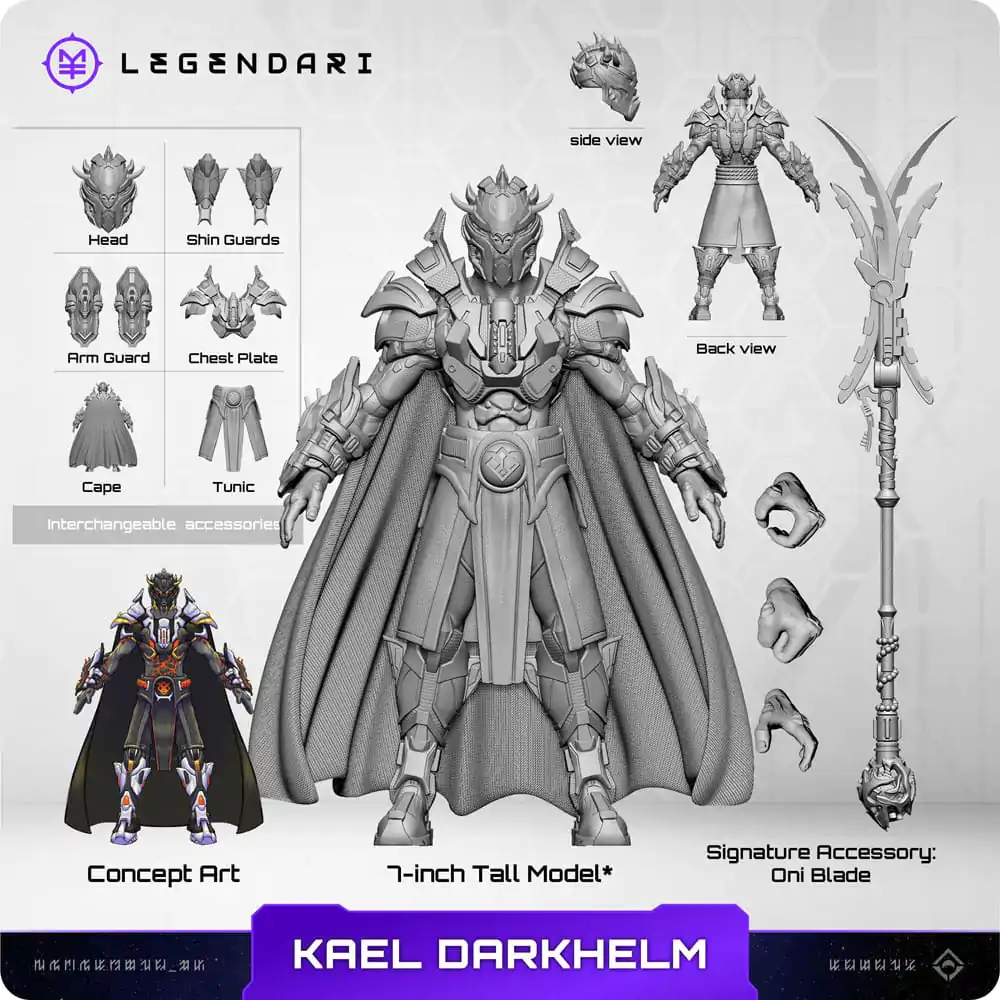 Figurină de acțiune legendară 1/10 Kael Darkhelm 18 cm poza produsului