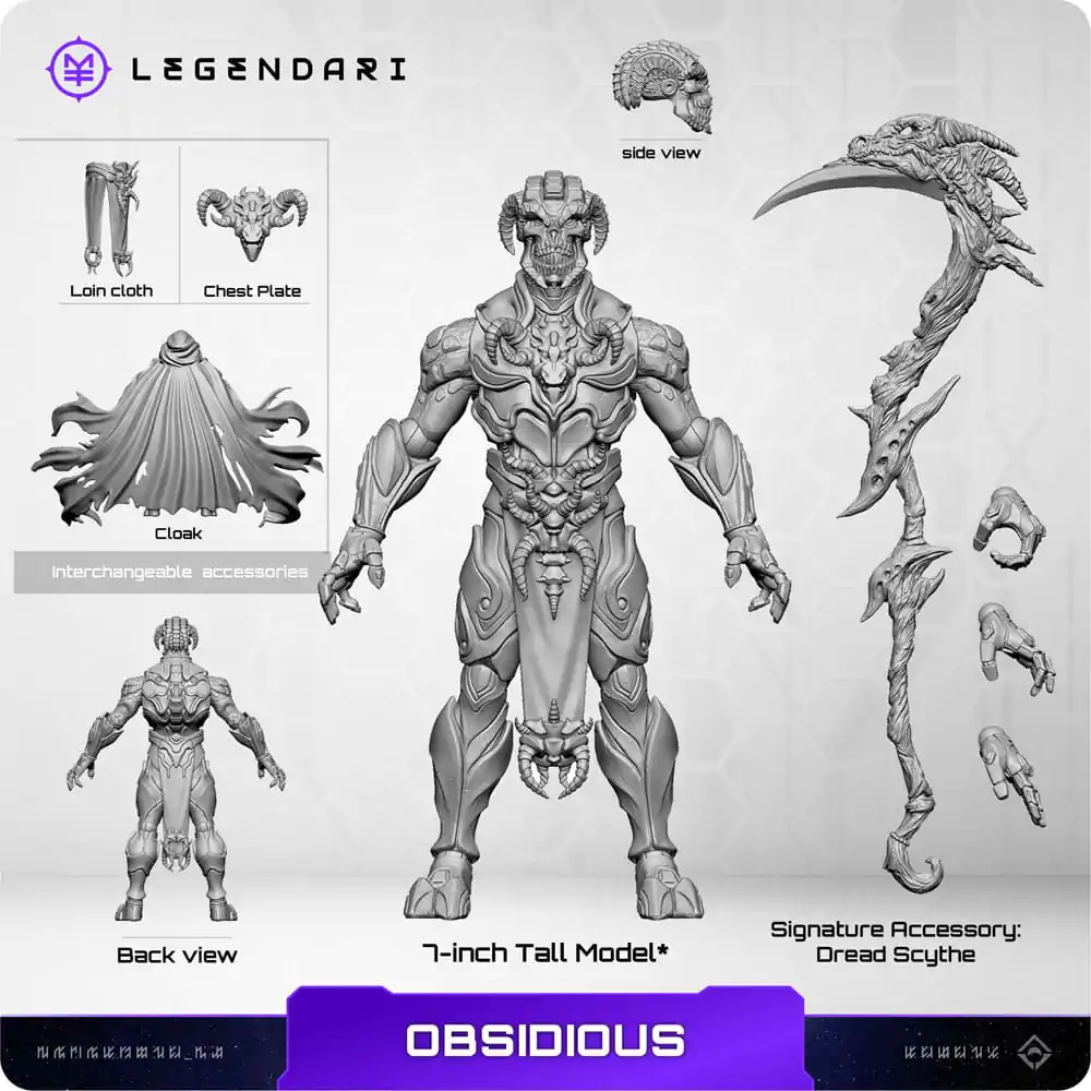 Figurină de acțiune Legendari 1/10 Obsidious 18 cm poza produsului