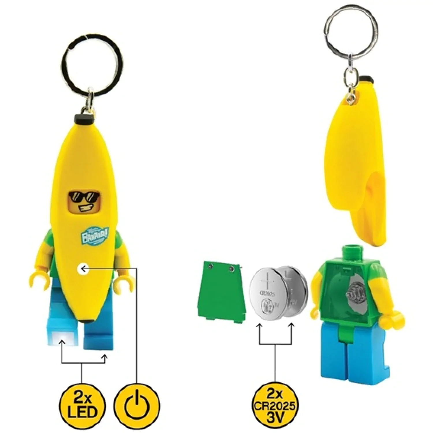 Breloc LEGO Classic Light-Up Banana 8 cm poza produsului