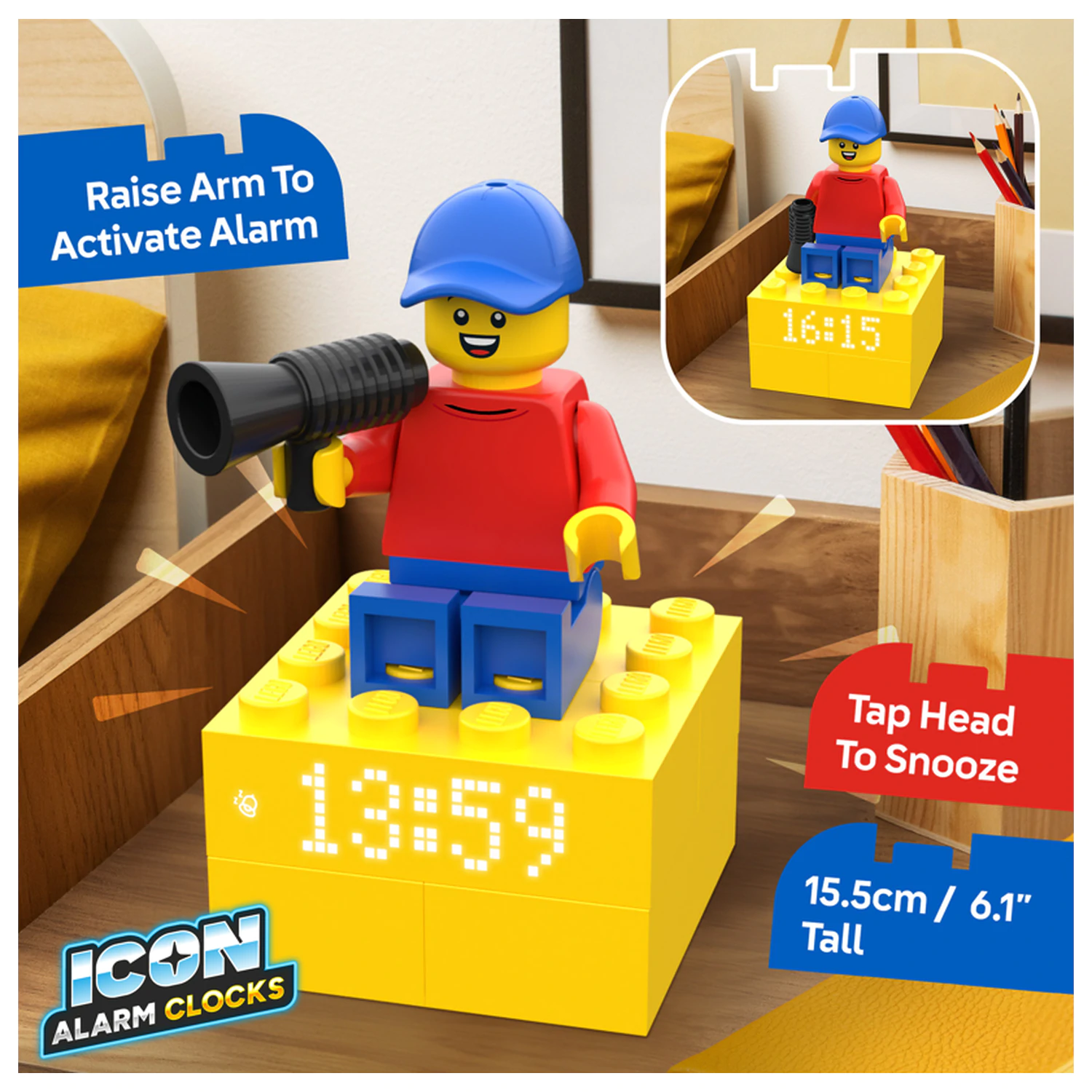 LEGO Ceas desteptator 15 cm poza produsului