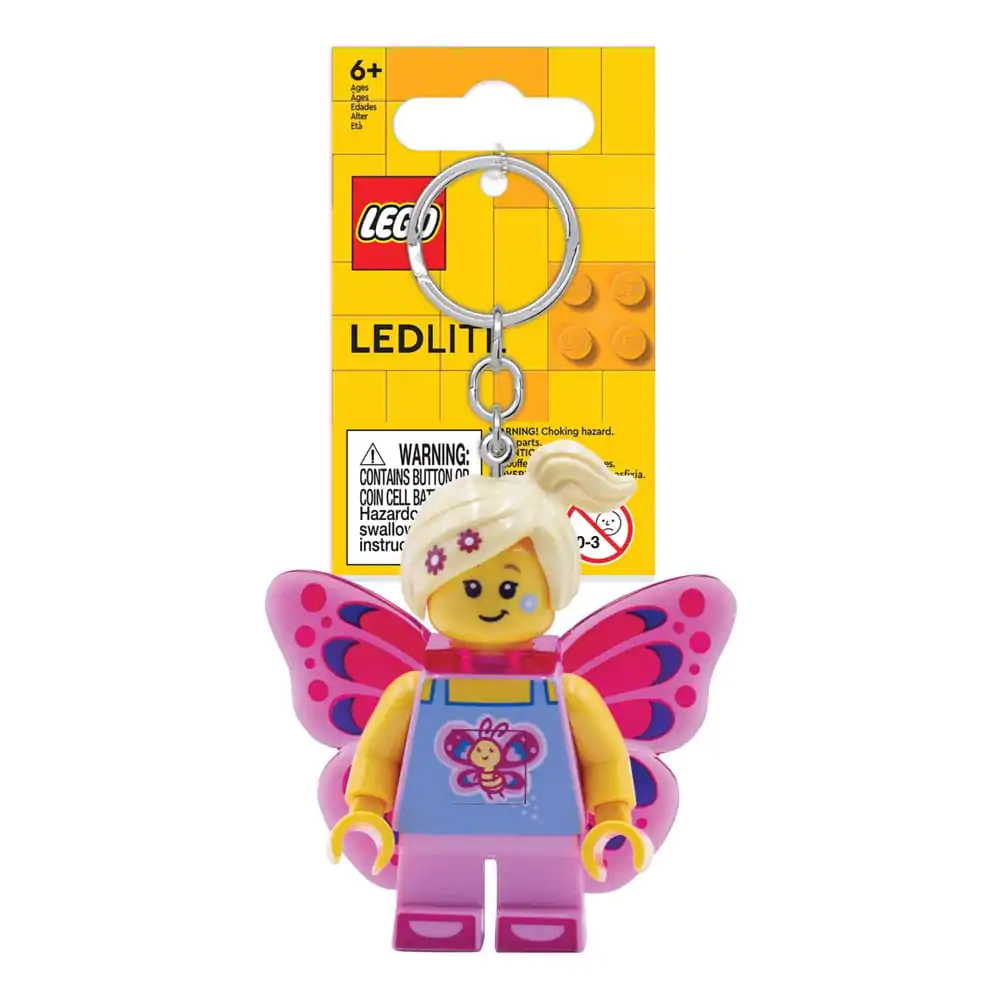 LEGO Iconic Breloc luminos Butterfly Girl 8 cm poza produsului