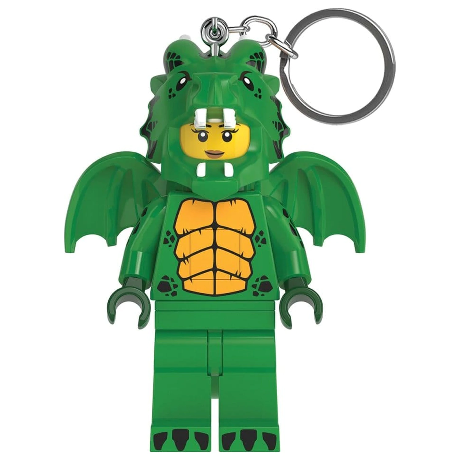 Lego Mini Figure Breloc cu lumina Dragon Girl verde deschis poza produsului