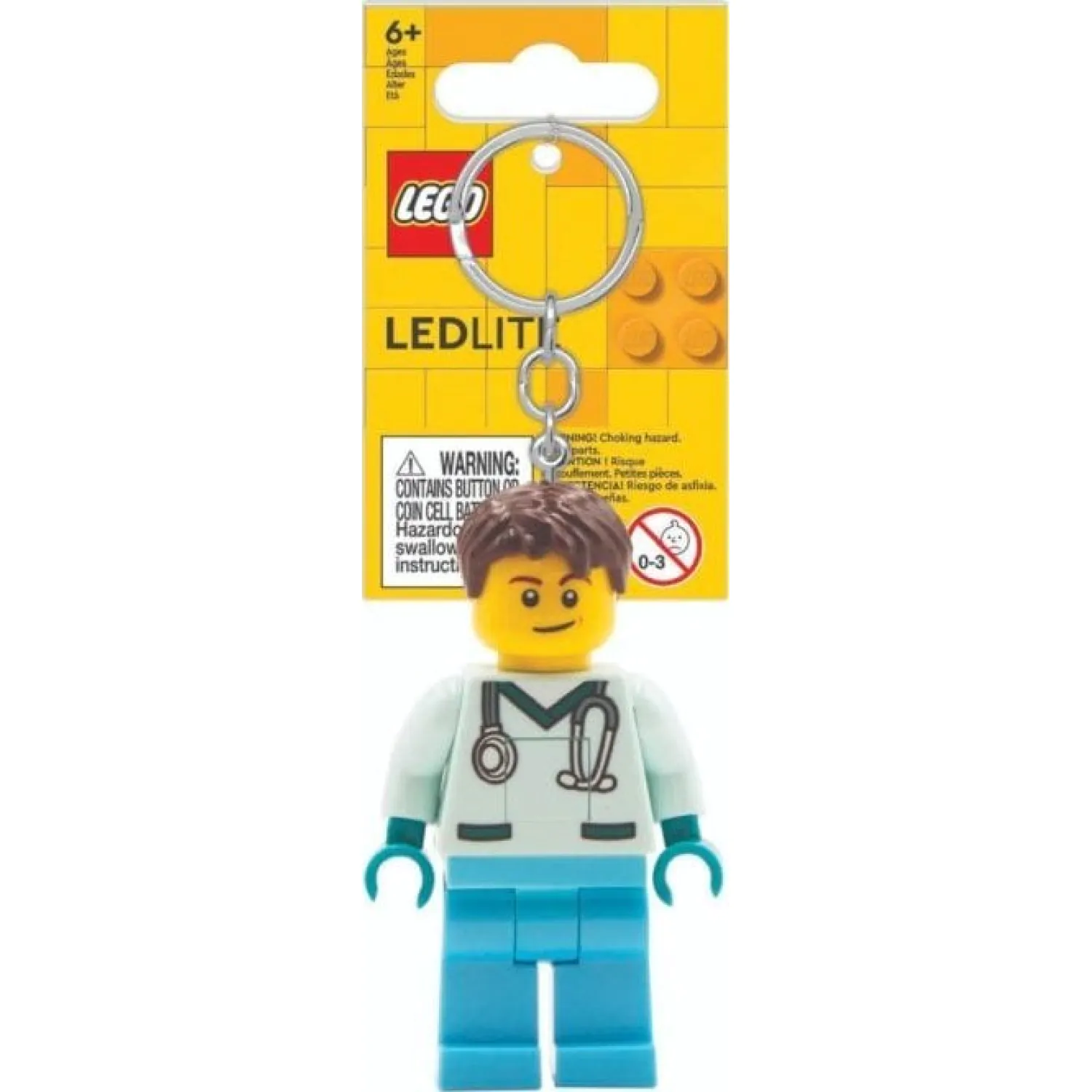Breloc cu minifigurină LEGO cu lumină Doctor 8 cm poza produsului