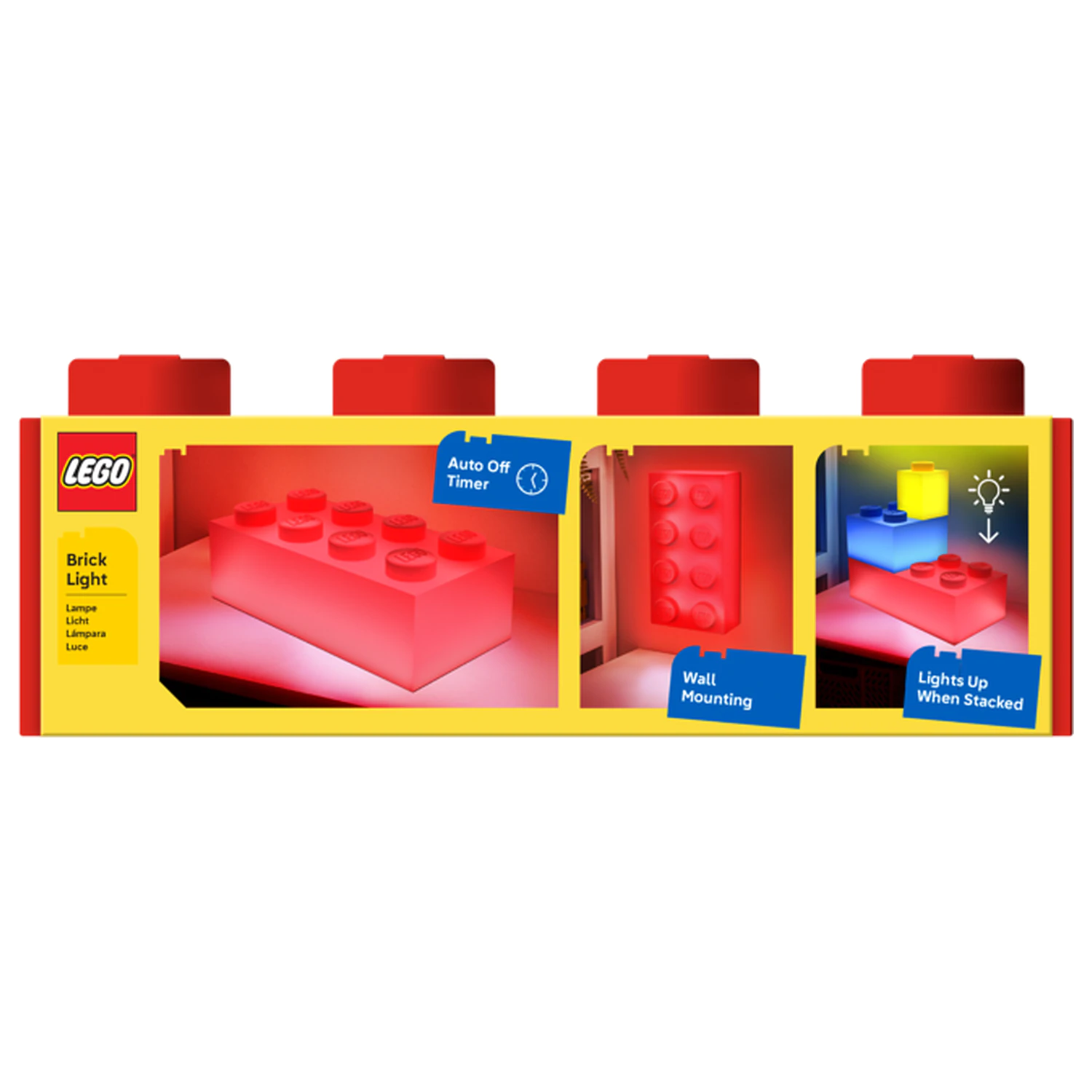 LEGO Red Brick 4x2 Light 31x15cm poza produsului