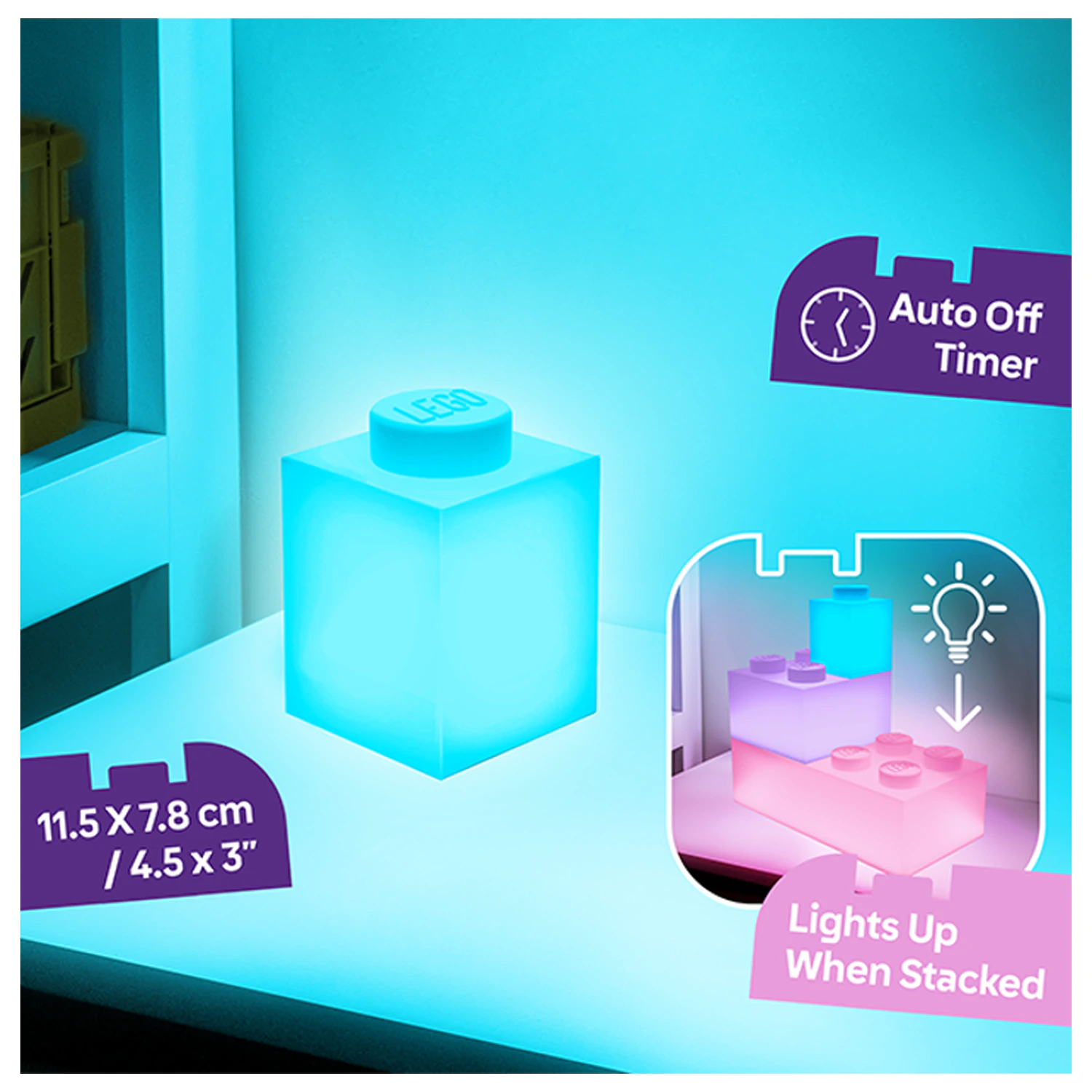 LEGO Turquoise Cărămidă 1x1 Brick Light poza produsului