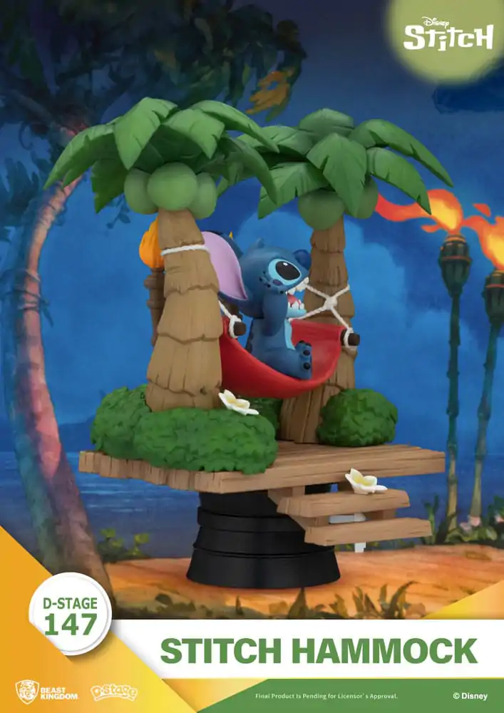 Lilo & Stitch D-Stage PVC Diorama Stitch Hamac 13 cm poza produsului