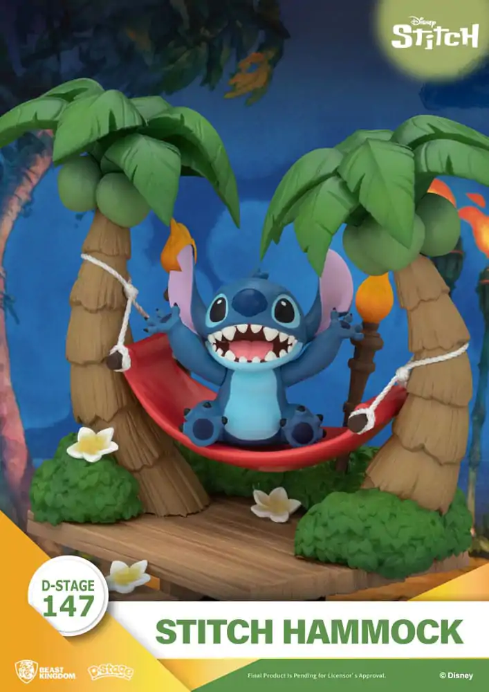 Lilo & Stitch D-Stage PVC Diorama Stitch Hamac 13 cm poza produsului
