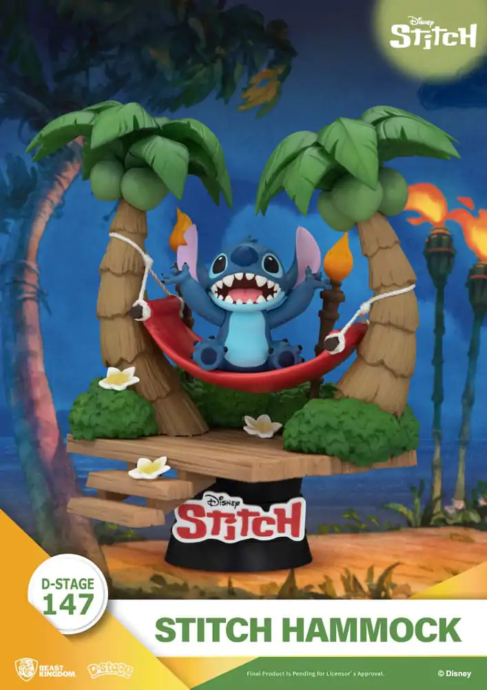 Lilo & Stitch D-Stage PVC Diorama Stitch Hamac 13 cm poza produsului