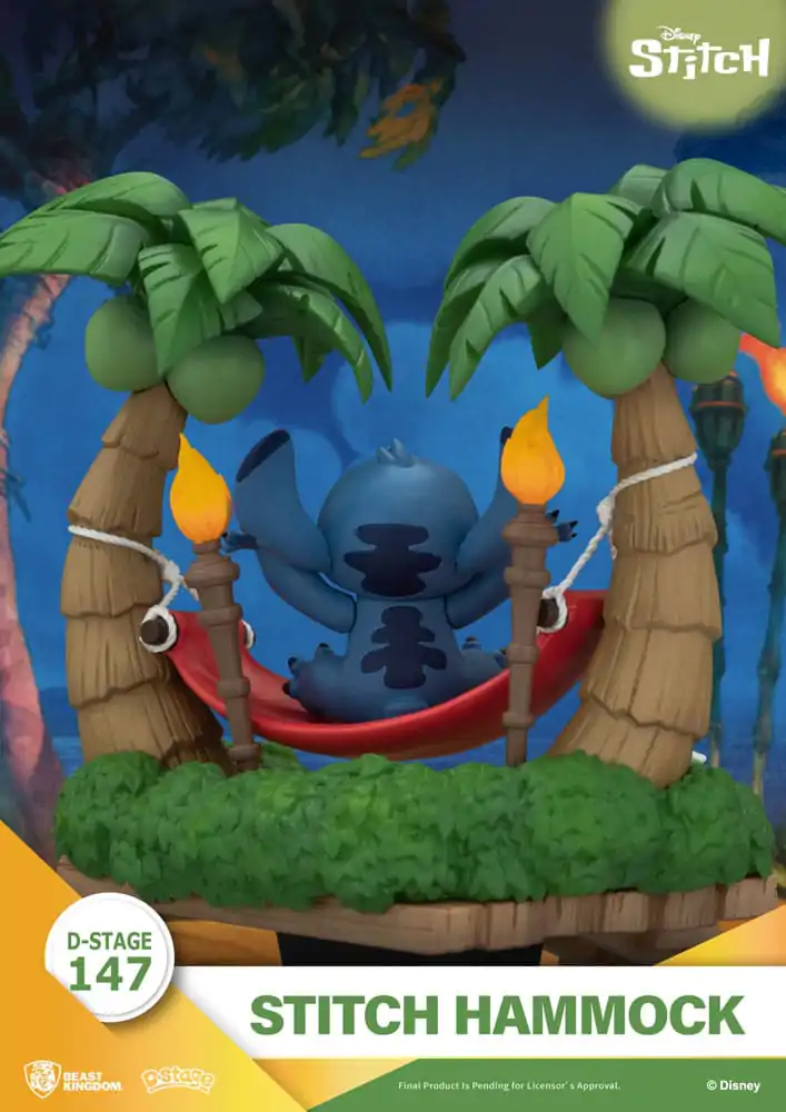 Lilo & Stitch D-Stage PVC Diorama Stitch Hamac 13 cm poza produsului