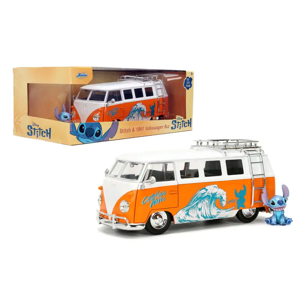 Lilo & Stitch Diecast Model 1/24 Autobuz VW 1961 Stitch poza produsului
