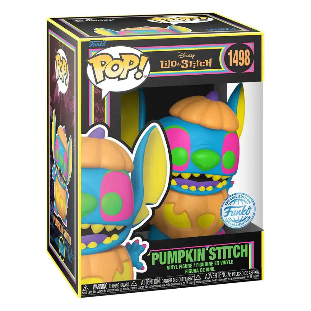 Lilo & Stitch Funko POP! Disney Vinyl Figure Blacklight Pumpkin Stitch 9 cm figurină de vinil poza produsului