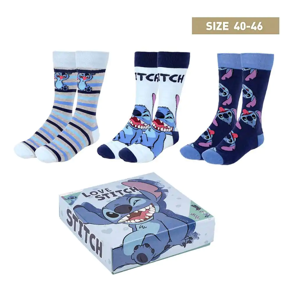 Lilo & Stitch Șosete Set 3 Perechi Love Stitch 40-46 poza produsului