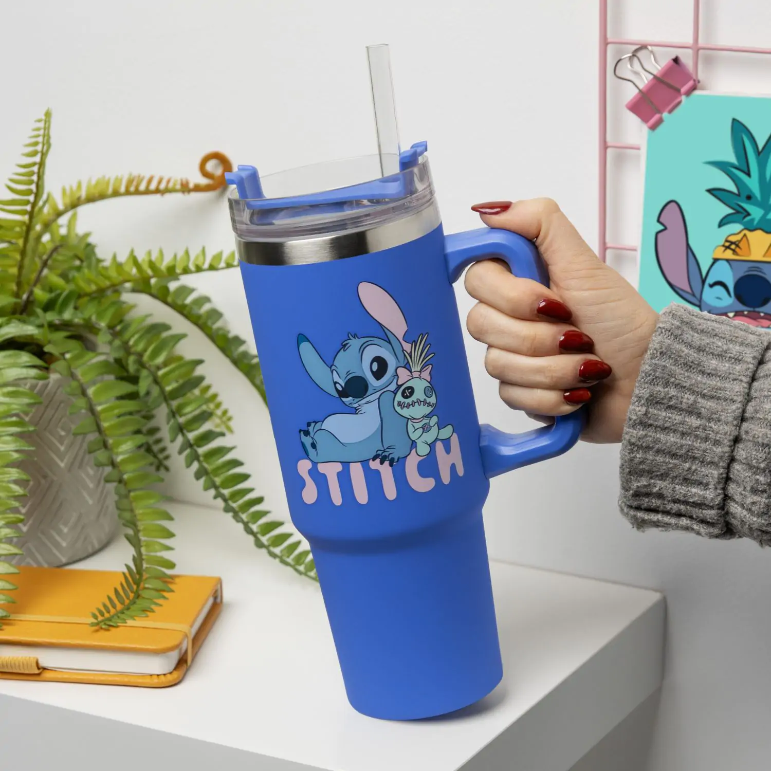 Lilo & Stitch Pahar de călătorie multifuncțional Stitch Albastru poza produsului
