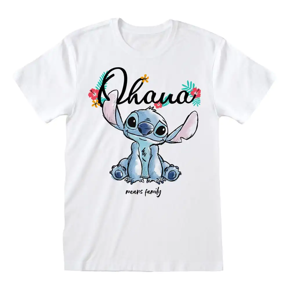 Lilo & Stitch Tricou Ohana Means Family Alb poza produsului