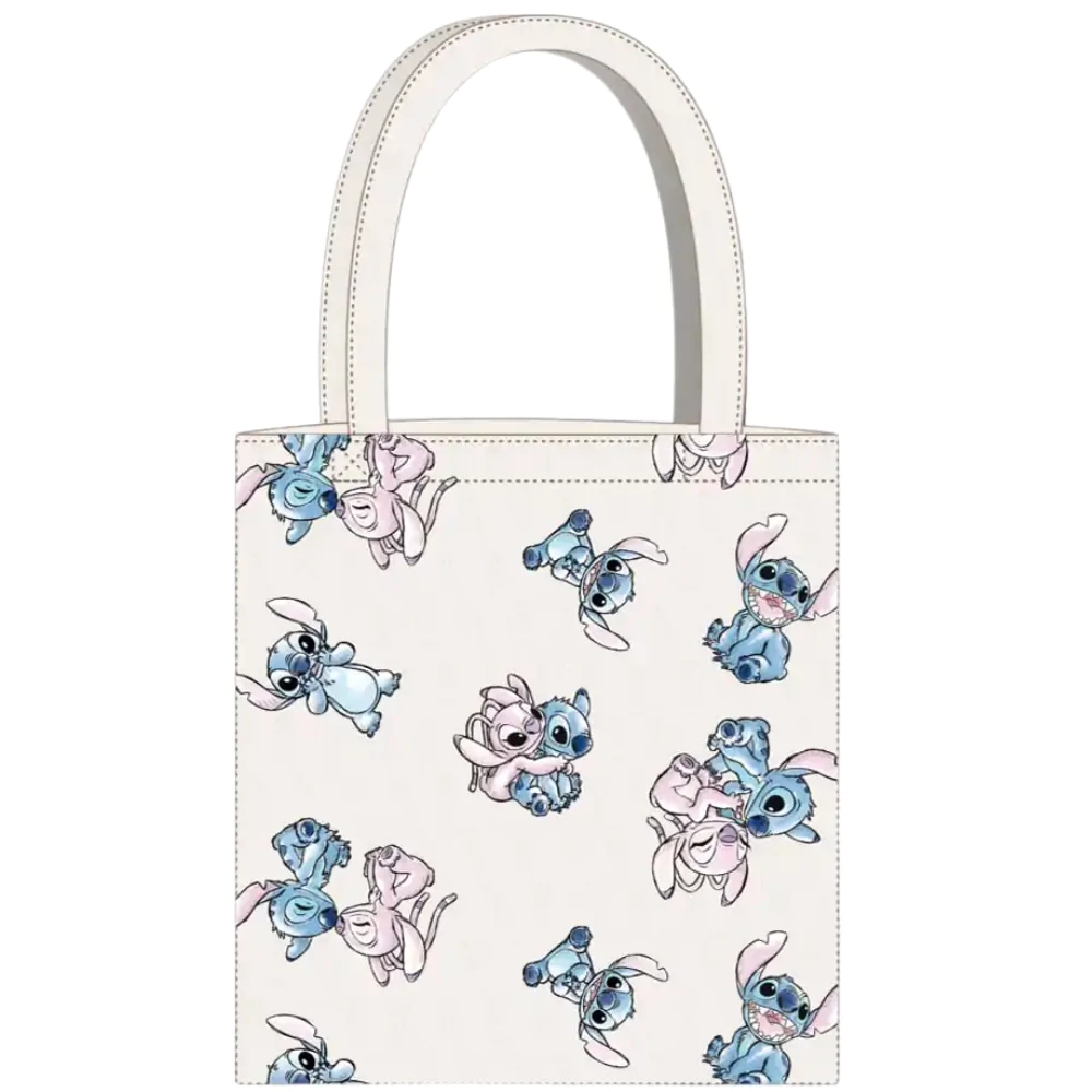 Lilo & Stitch Tote Bag geantă de cumpărături Stitch & Angel Hug poza produsului