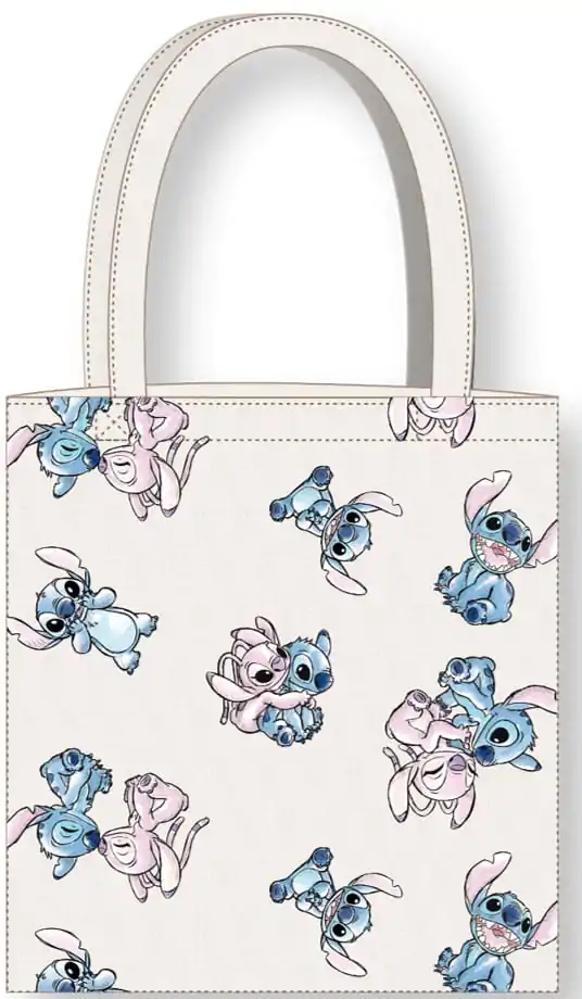 Lilo & Stitch Tote Bag geantă de cumpărături Stitch & Angel Hug poza produsului