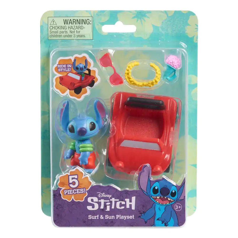 Lilo & Stitch Mini Figurină Set de Joacă Surf & Sun Stitch 7 cm poza produsului