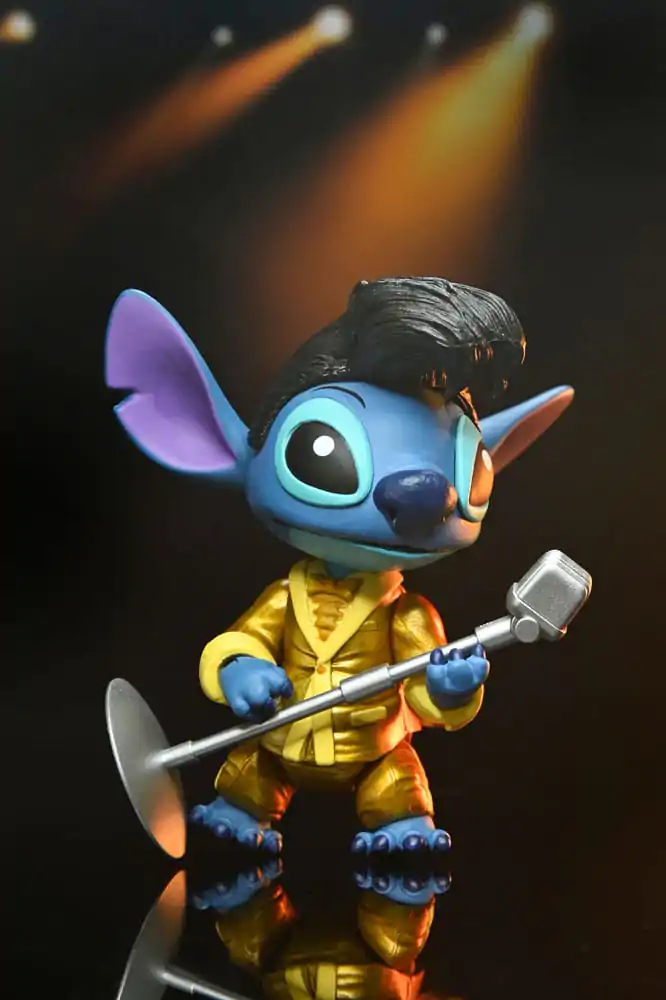 Lilo & Stitch Action Figure Ultimate Gold Suit Elvis Stitch 7 cm Figurina poza produsului