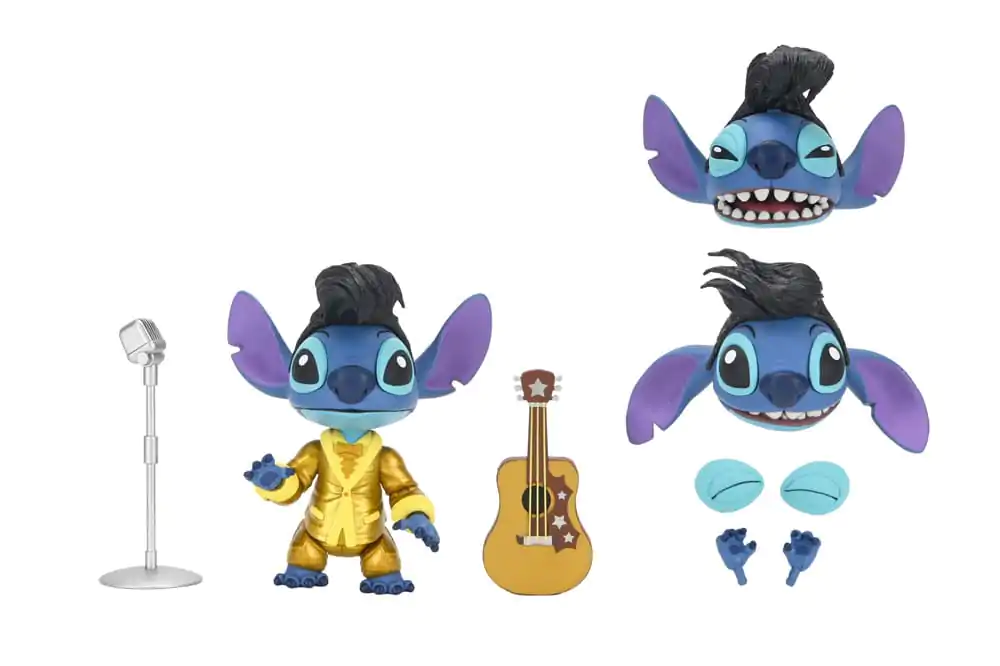 Lilo & Stitch Action Figure Ultimate Gold Suit Elvis Stitch 7 cm Figurina poza produsului