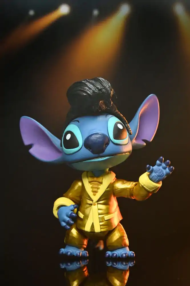 Lilo & Stitch Action Figure Ultimate Gold Suit Elvis Stitch 7 cm Figurina poza produsului