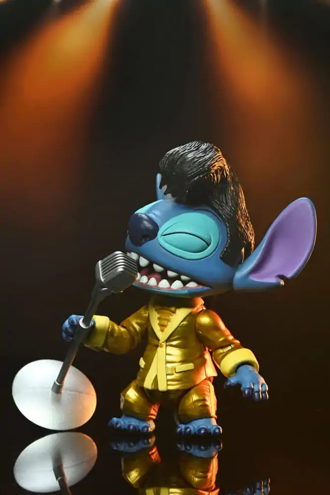 Lilo & Stitch Action Figure Ultimate Gold Suit Elvis Stitch 7 cm Figurina poza produsului