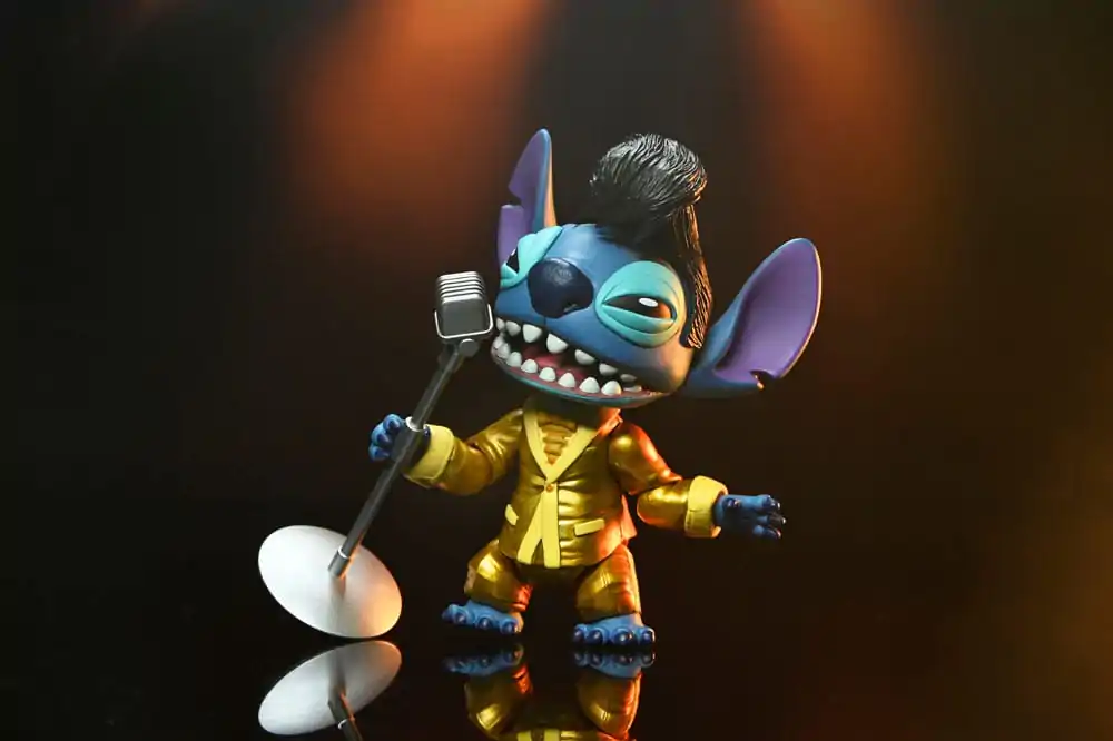 Lilo & Stitch Action Figure Ultimate Gold Suit Elvis Stitch 7 cm Figurina poza produsului