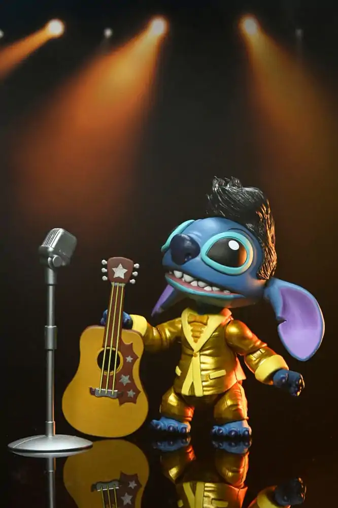 Lilo & Stitch Action Figure Ultimate Gold Suit Elvis Stitch 7 cm Figurina poza produsului
