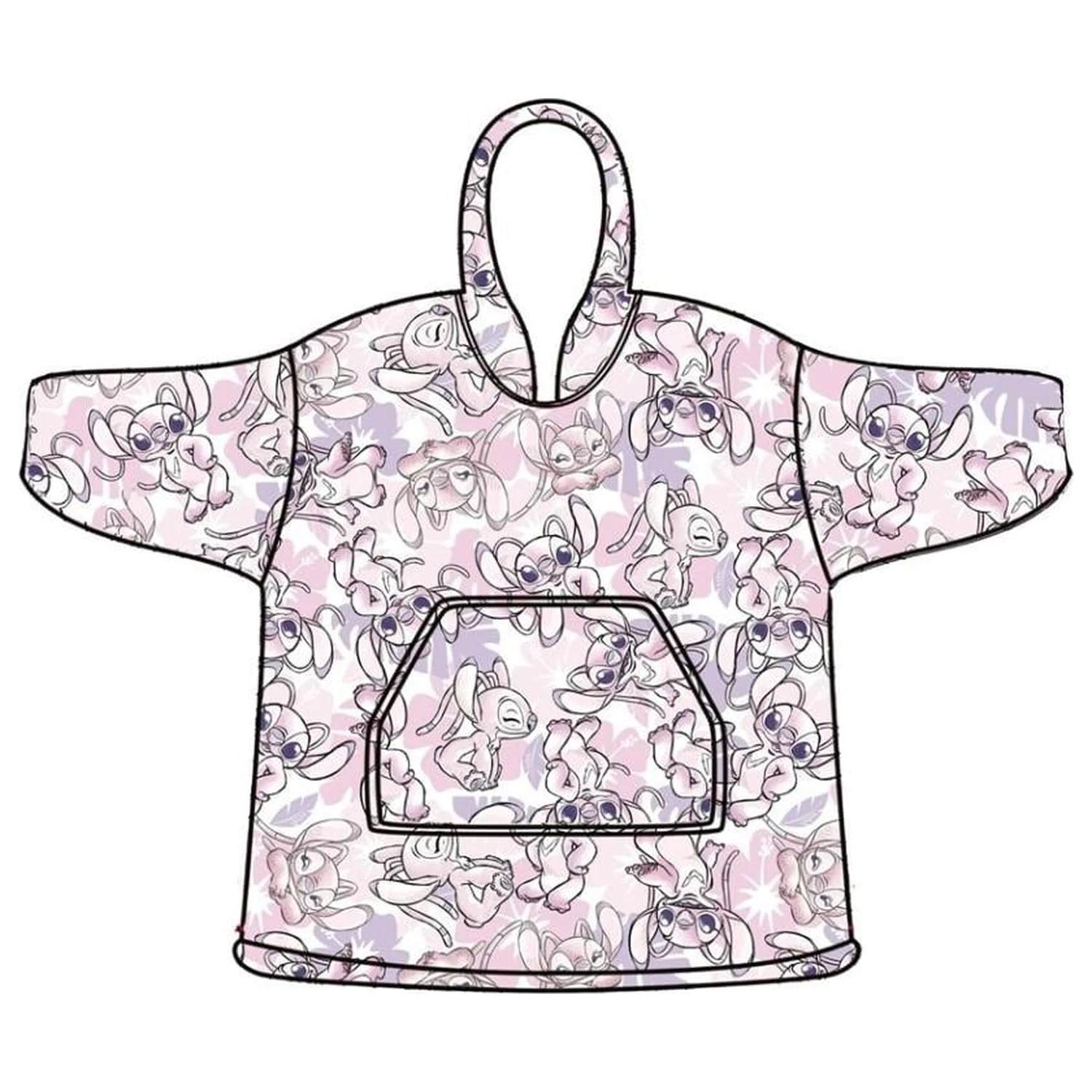 Lilo & Stitch Angel Poncho tip Hanorac Adult Size poza produsului