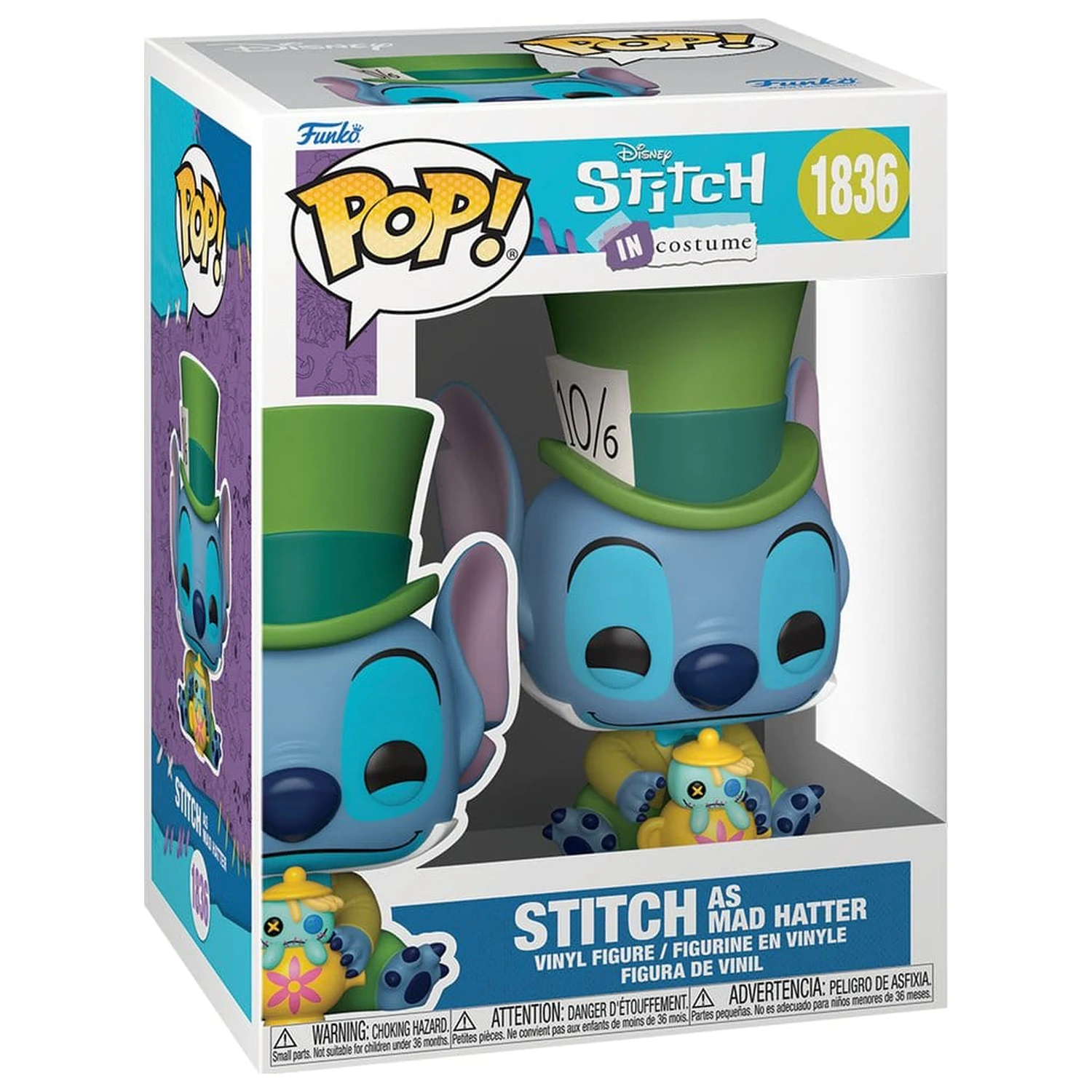 Figura din vinil Lilo & Stitch Funko POP! Disney Stitch as Mad Hatter 9 cm poza produsului