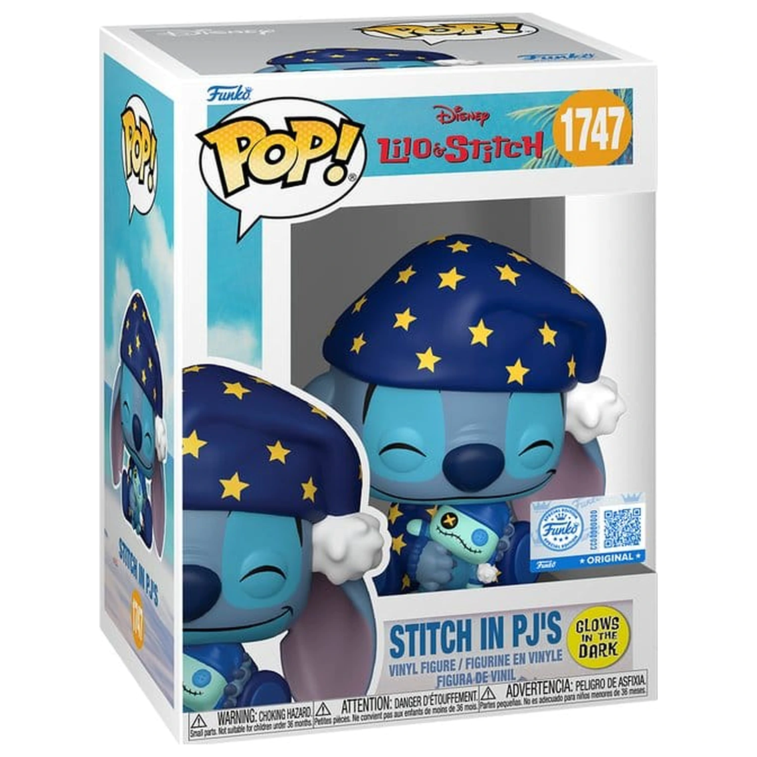 Lilo & Stitch Funko POP! Figurina de vinil Stitch Starry PJs (GW) 9 cm poza produsului